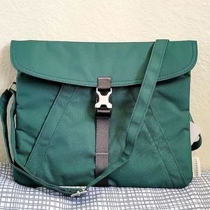 NWT Doughnut Mailer Canvas Crossbody Bag, Slate Green